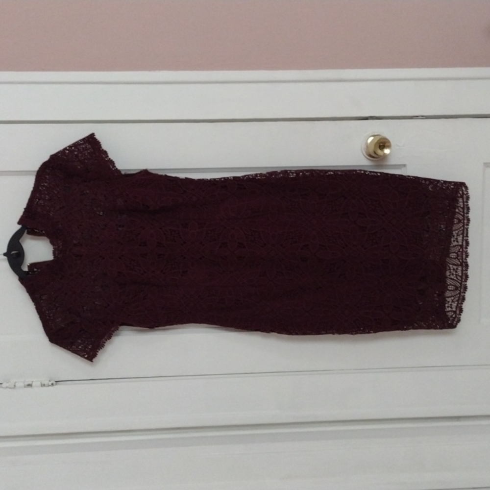 Burgundy dress
